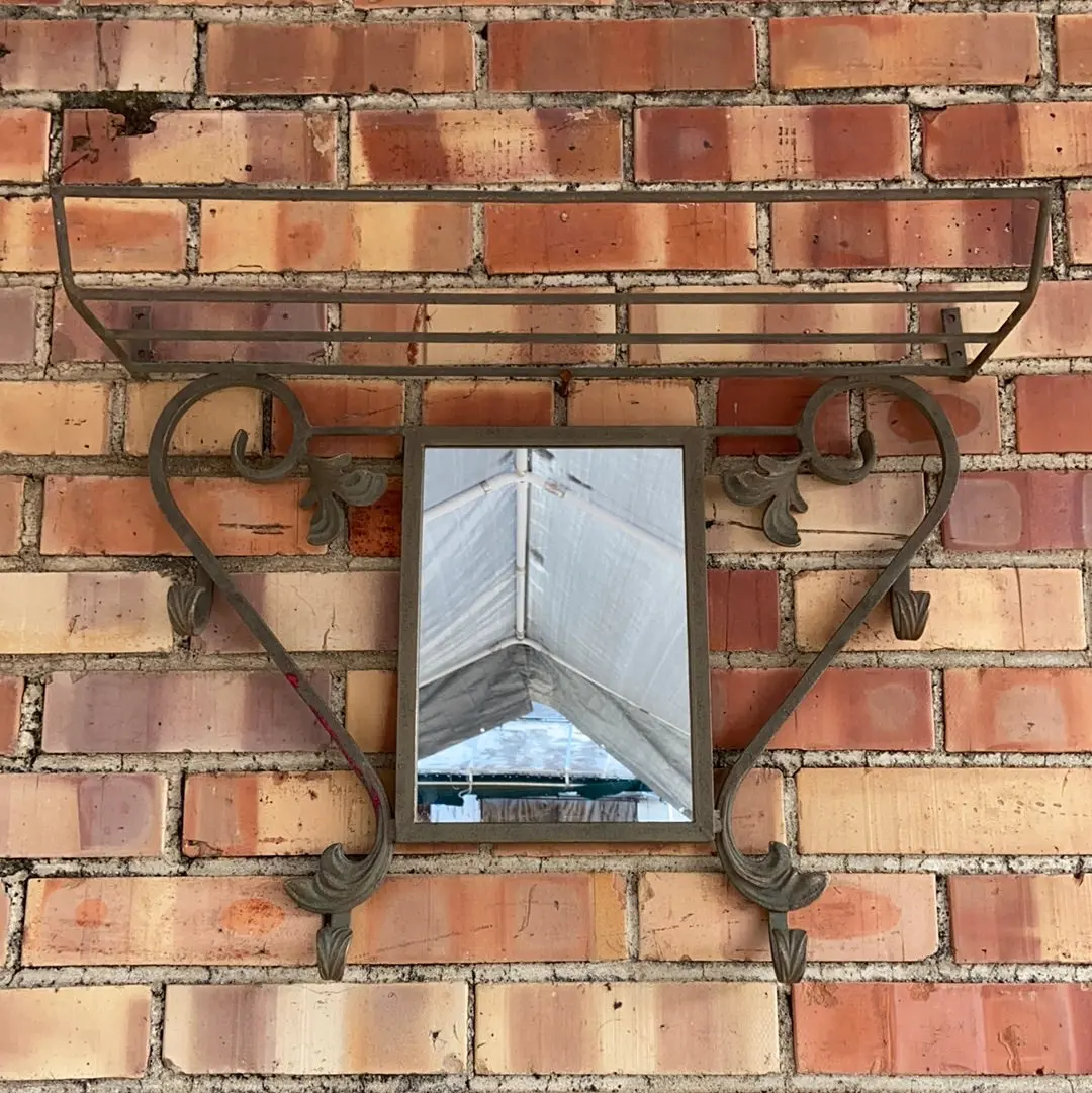 Metal Mirror With Shelf On Top - Not Old 1