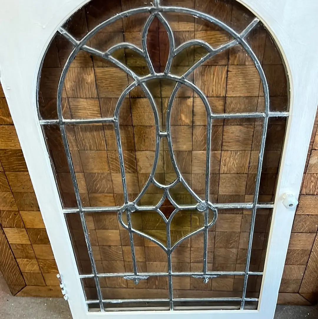 Wide Vertical Stained Glass Cabinet Door 1