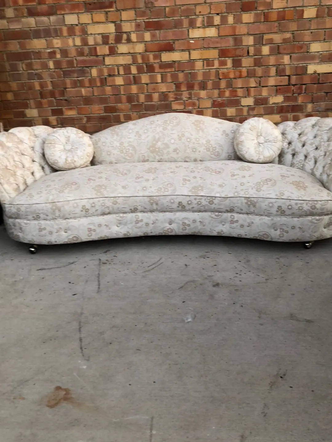 White Upholstered Club Style Sofa 1