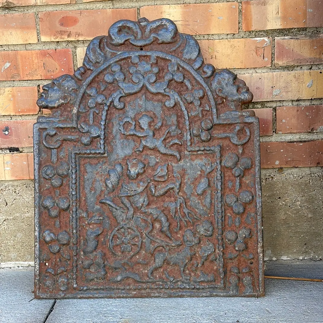 Cast Iron Arched Top Fireback 1