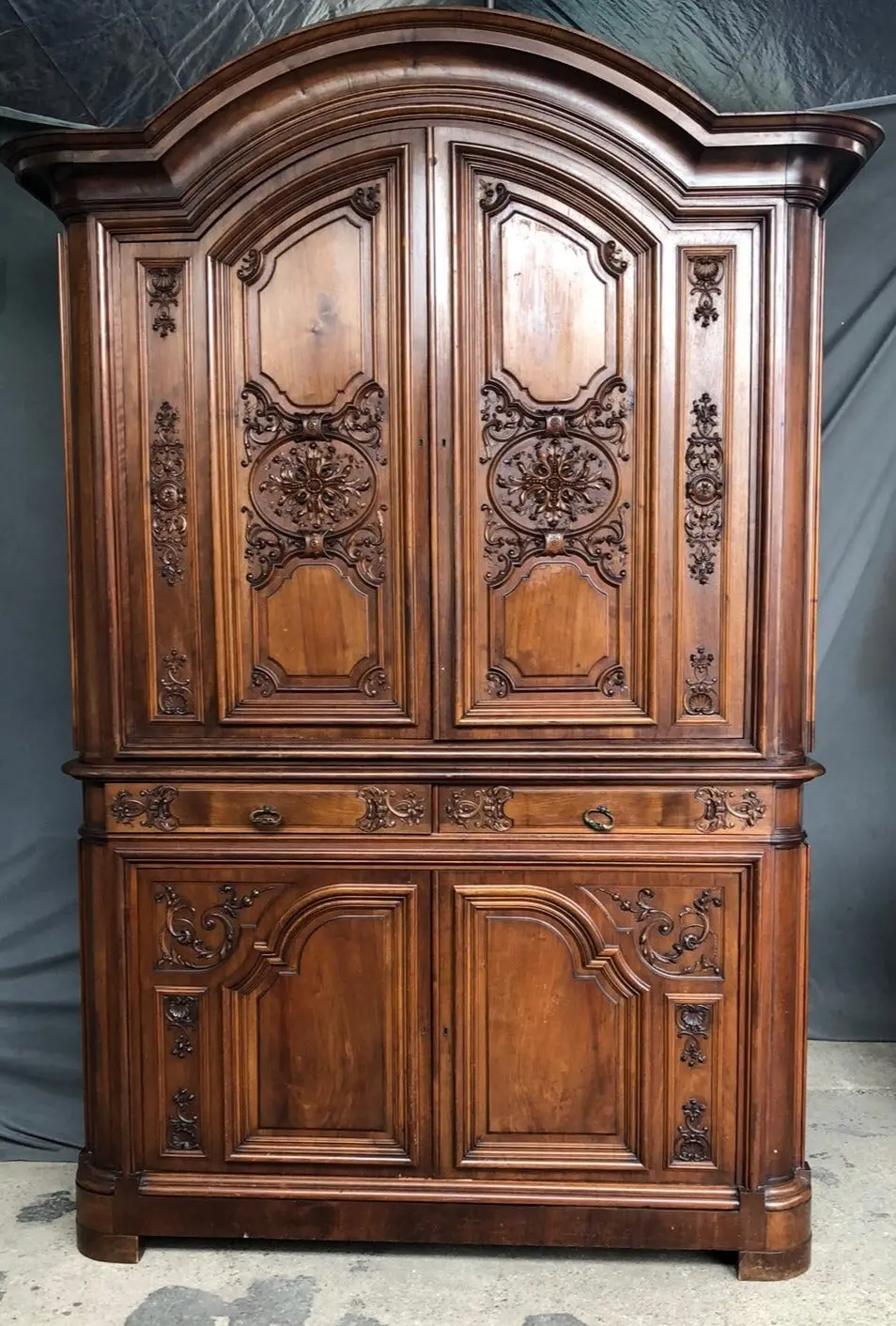 Magnificent Carved Louis Xv Cupboard 1