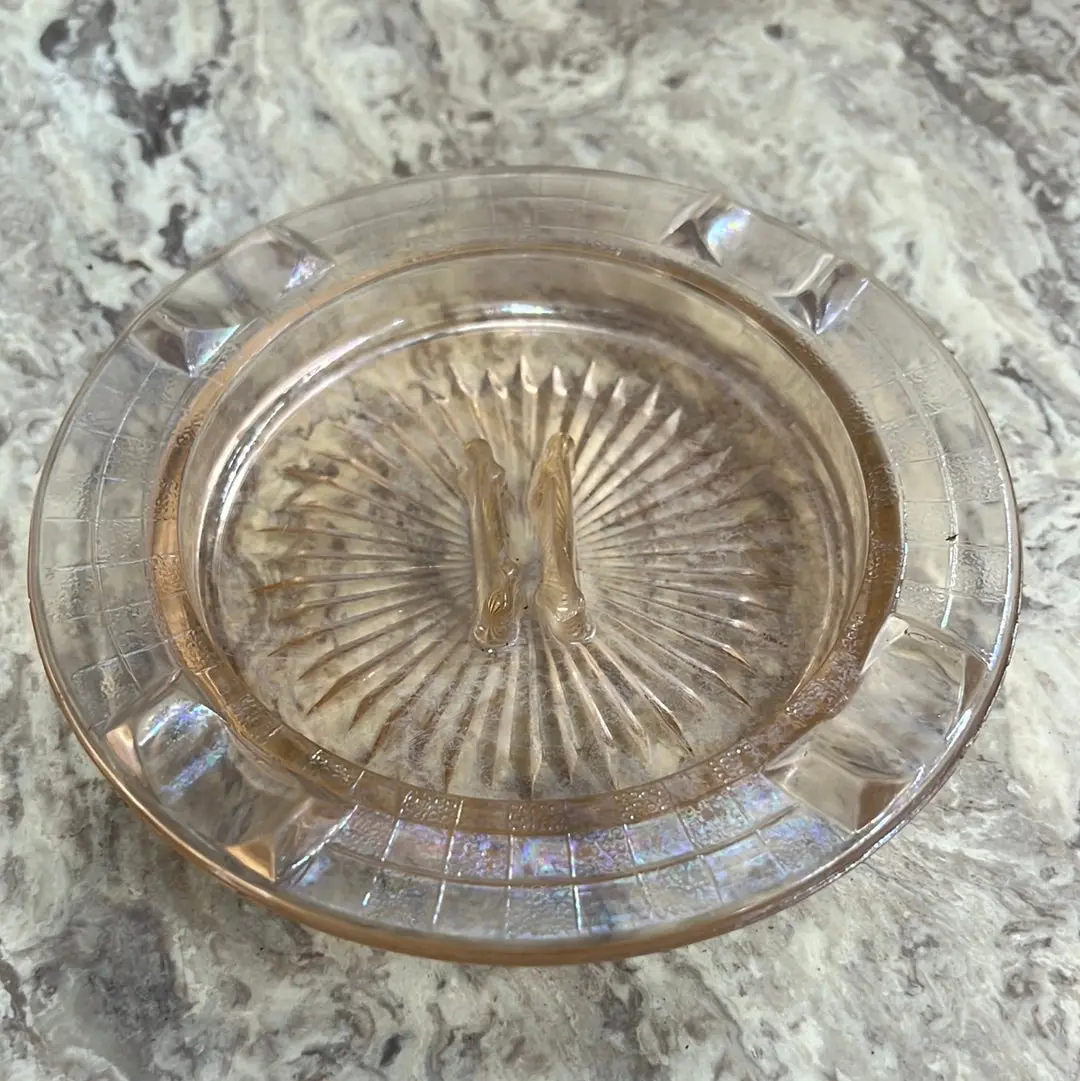 Irridescent Pink Ashtray 1