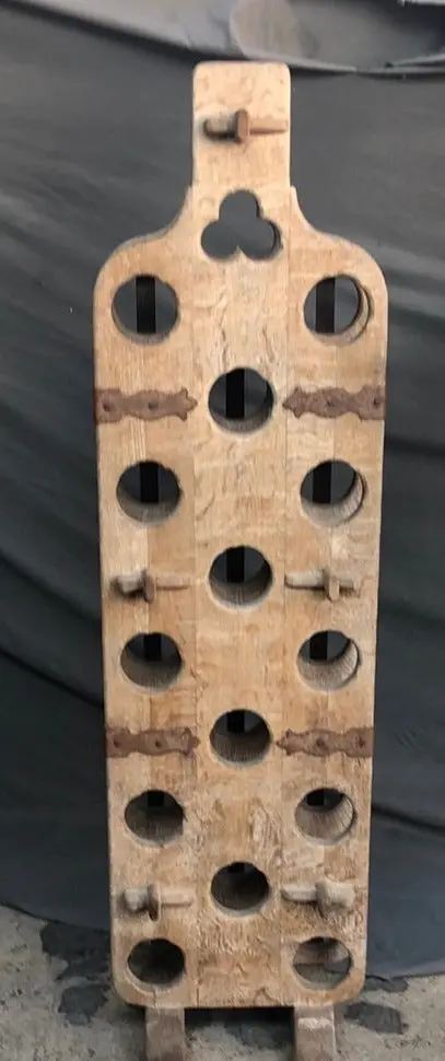 Raw Oak Standing Wine Rack 1