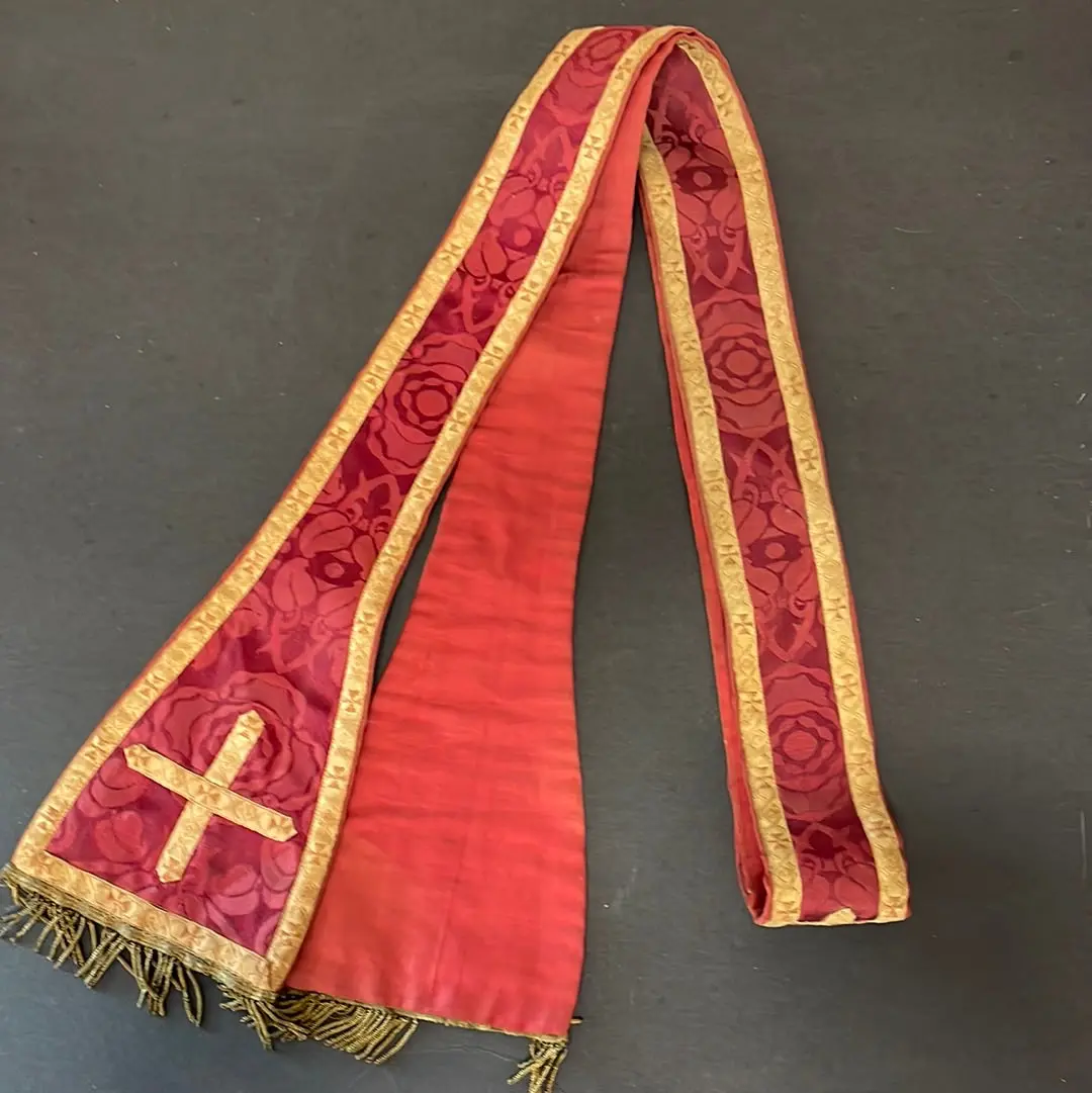 Red Stole Religious Vestment 1