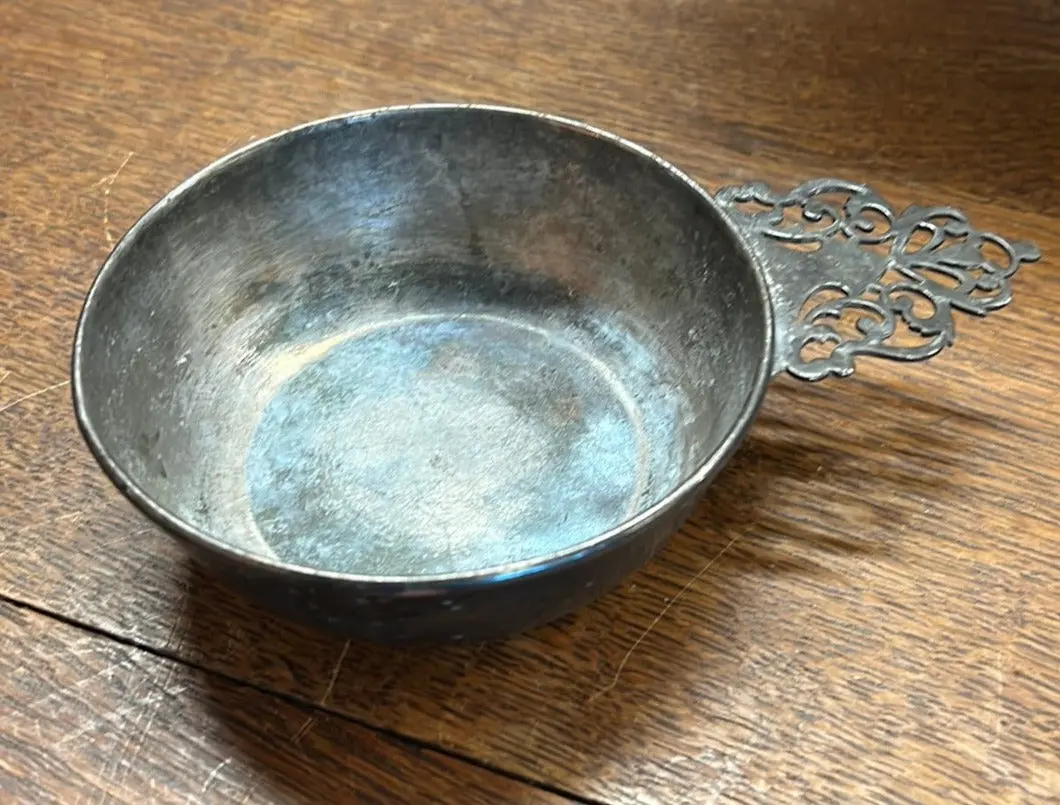 Small Silverplate Dish With Handle 1