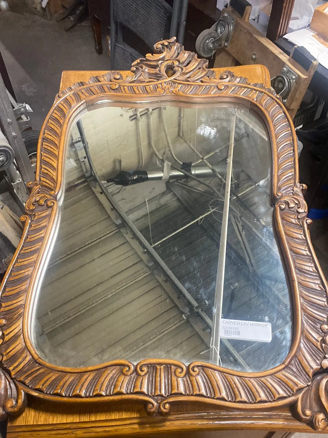 Small Carved Lxv Mirror 1