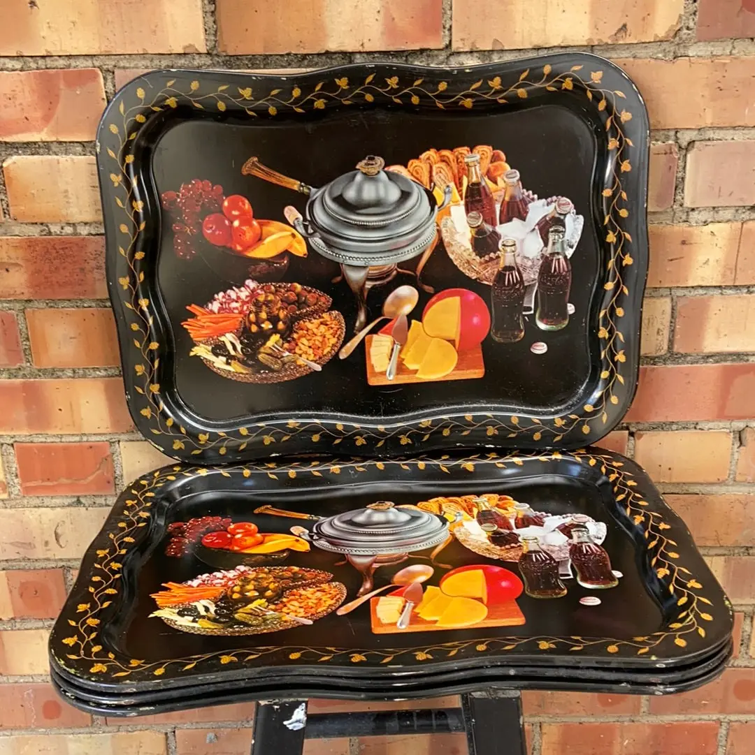 Set Of 4 Coca Cola 1950'S Tv Trays 1
