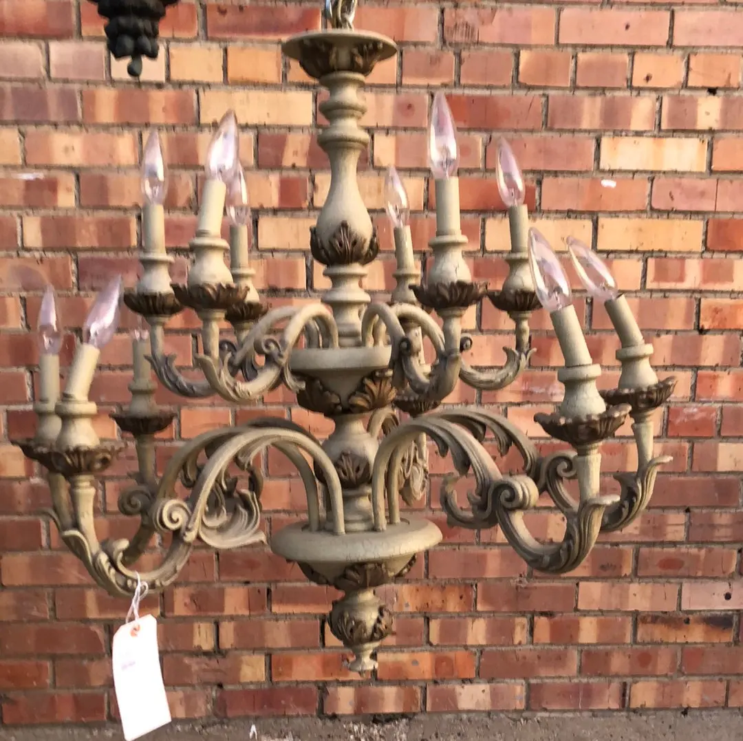 12 Light 2 Tier Composite Chandelier 1