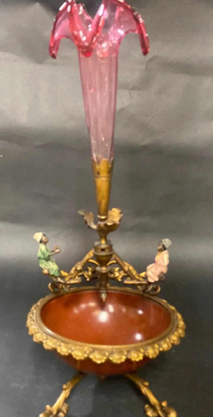 Gold Painted Bronze Seasaw Figural Epergne 1