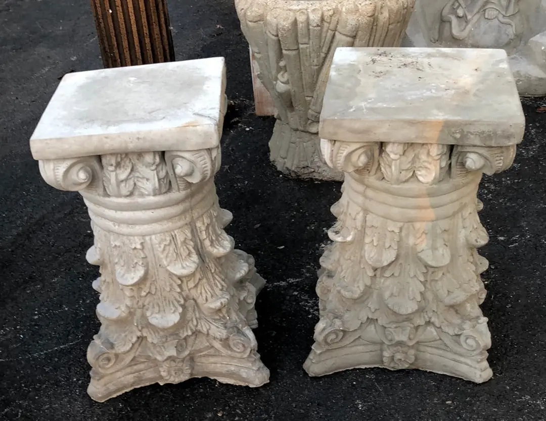 Single  Small Concrete Corinthian Columns 1