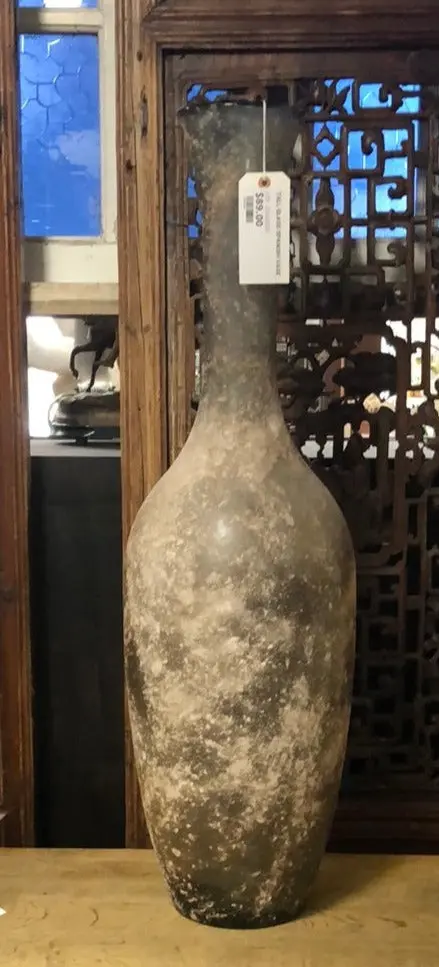 Tall Glass Spanish Vase 1