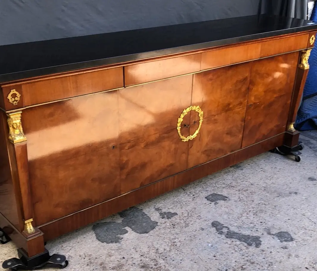Black Marble Top Empire Sideboard 1