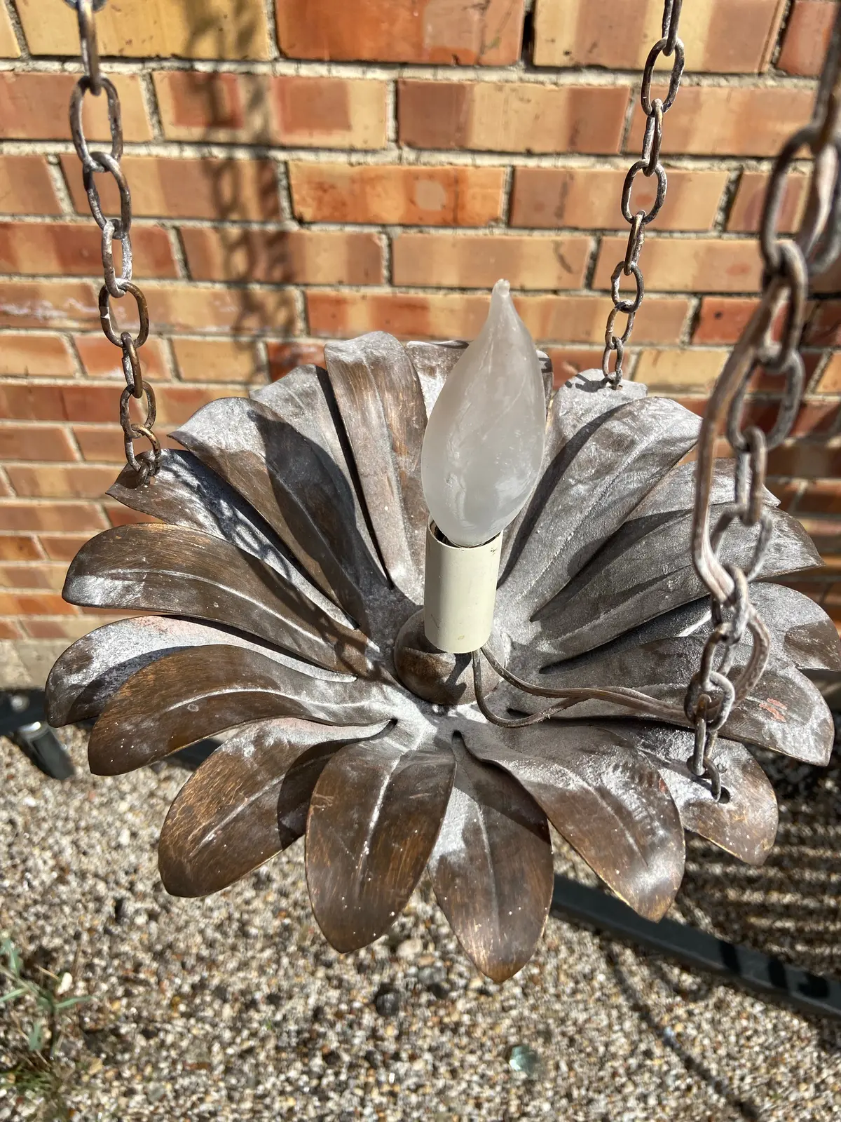Foliate Hanging Light With Prism Drop 1