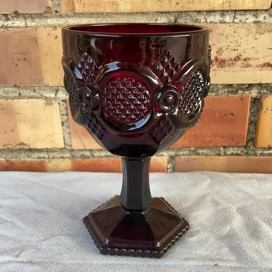 Single Ruby Glass Goblet 1