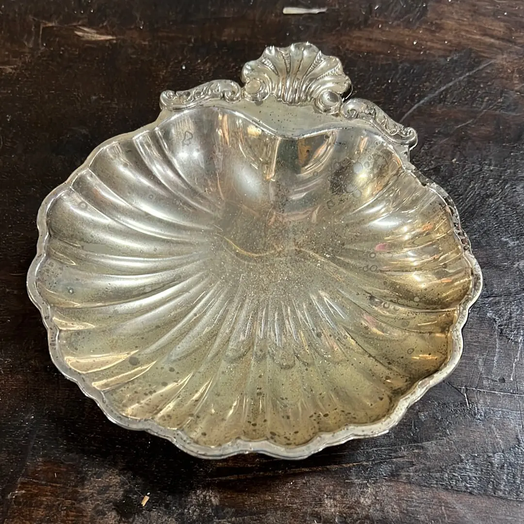 Silver Plate Shell Dish 1