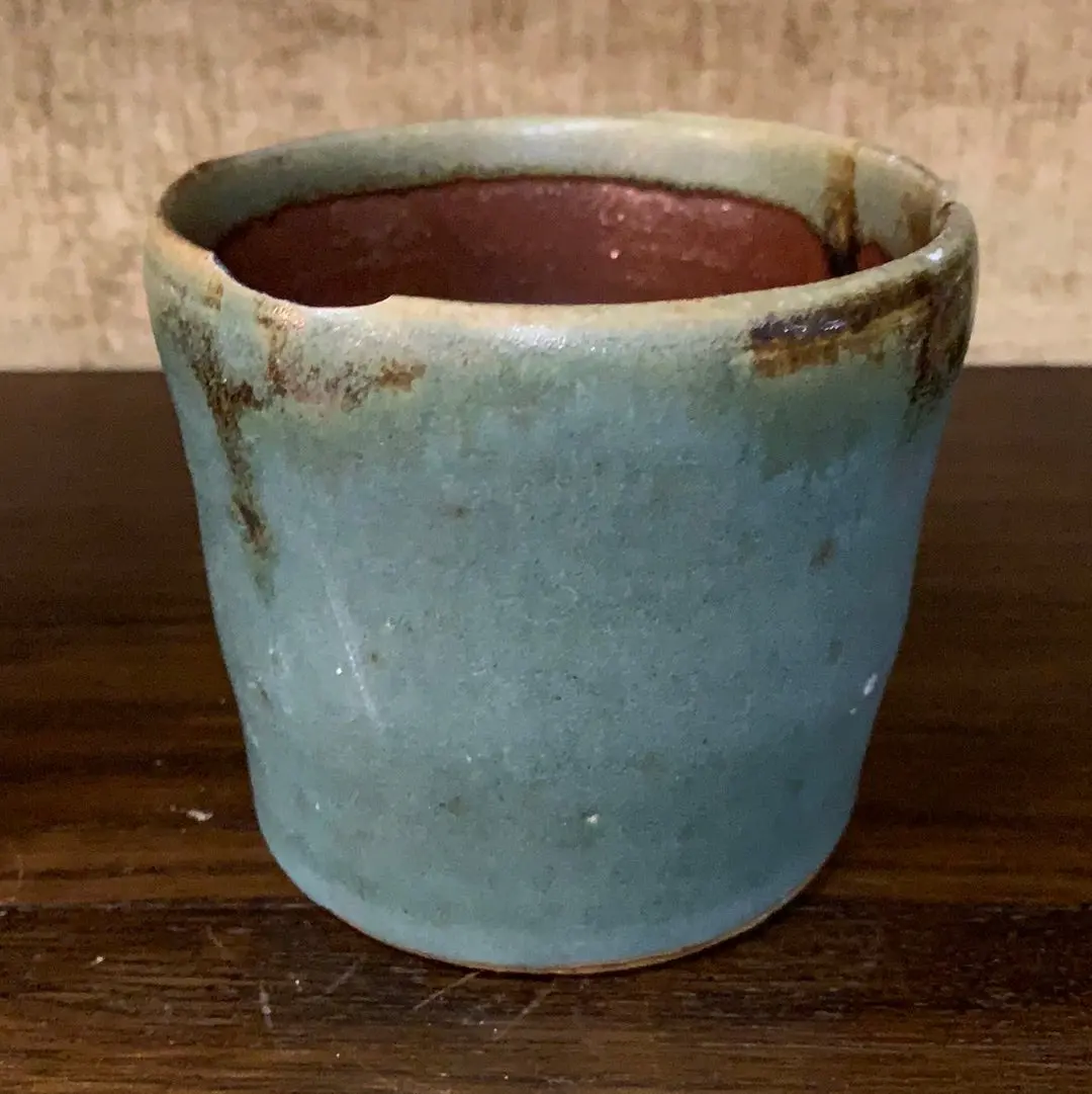 Aquamarine Studio Pottery Vessel - As Found With Chips 1