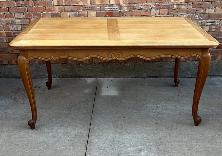 Light Louis Xv Oak Rectangular Dining Table 1