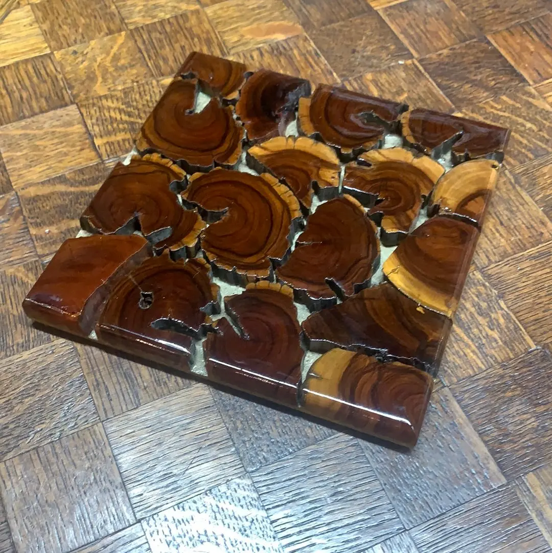Sectioned Wood Blocks Trivet 1