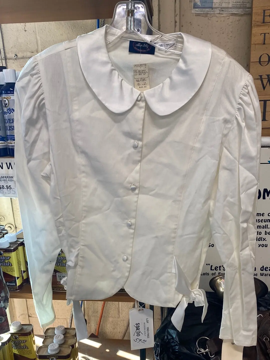 White Structured Shirt With Satin Collar 1