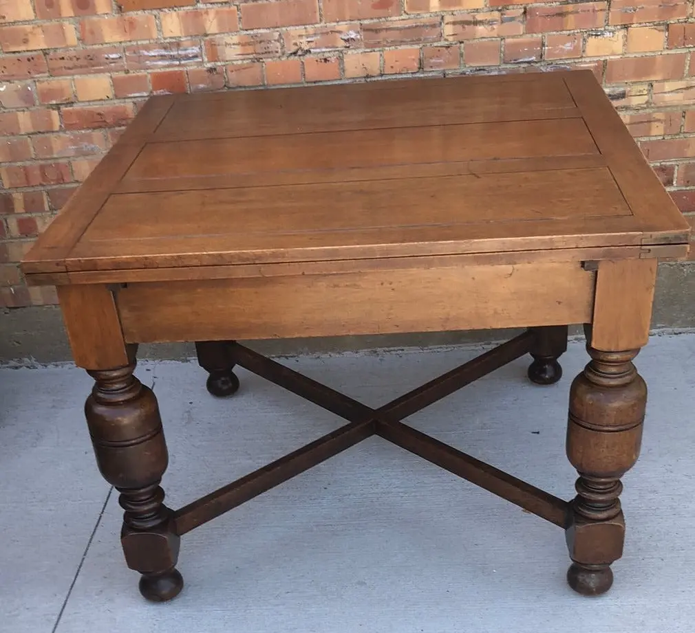Large English Oak Drawleaf Table 1