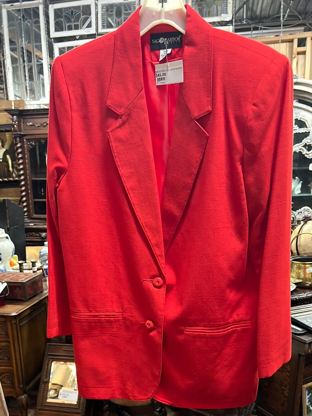 Bright Red Lightweight Blazer 1
