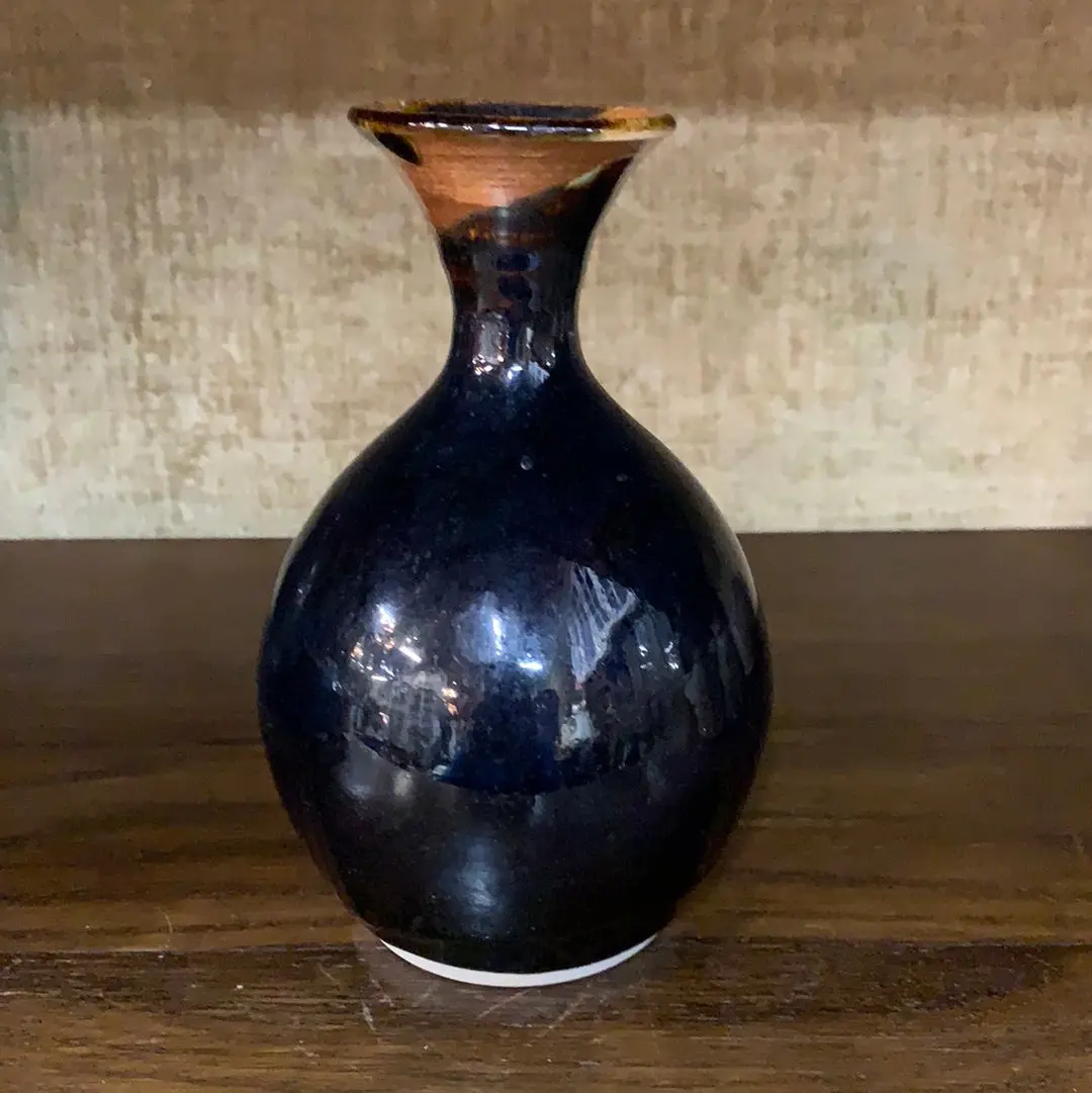 Midnight Blue Glaze Pottery Bud Vase 1