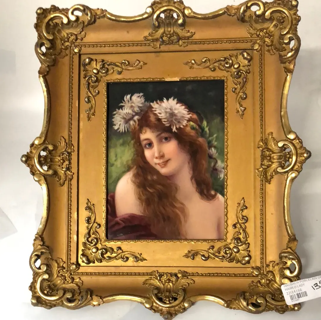 Haubach Porcelain Of Red Haired Lady 1