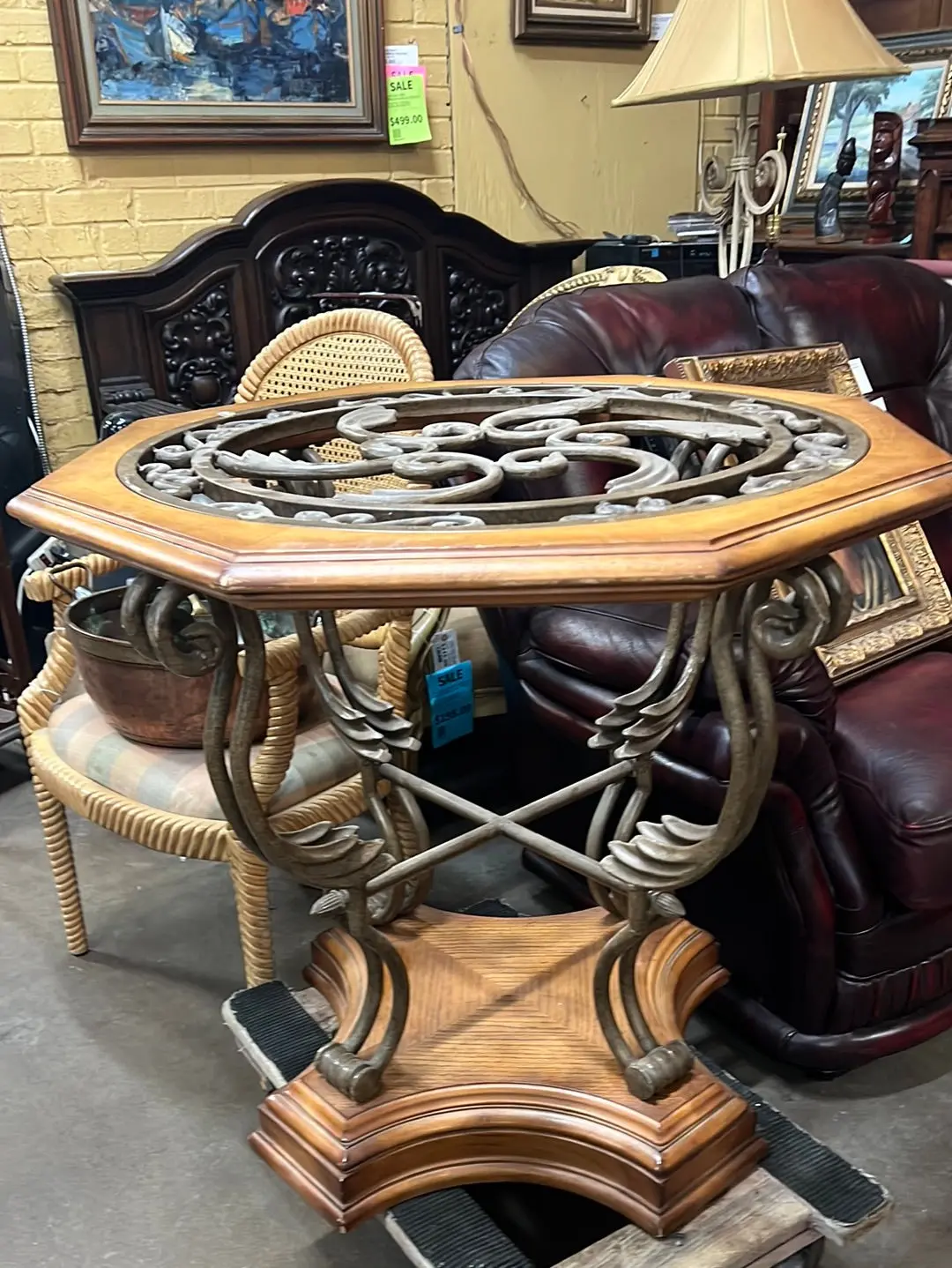 Octagonal Center Table - Missing Glass 1