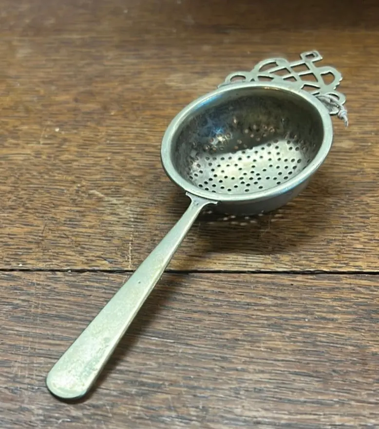 Silverplate Tea Strainer With Handle (And Hallmark) 1