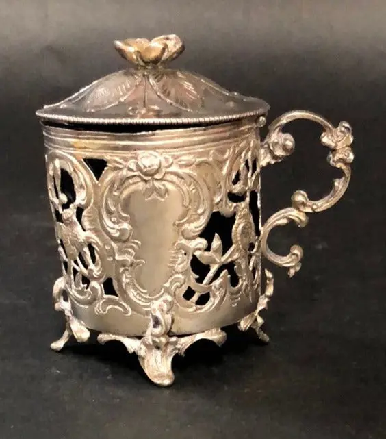 Silver Mustard Pot 1