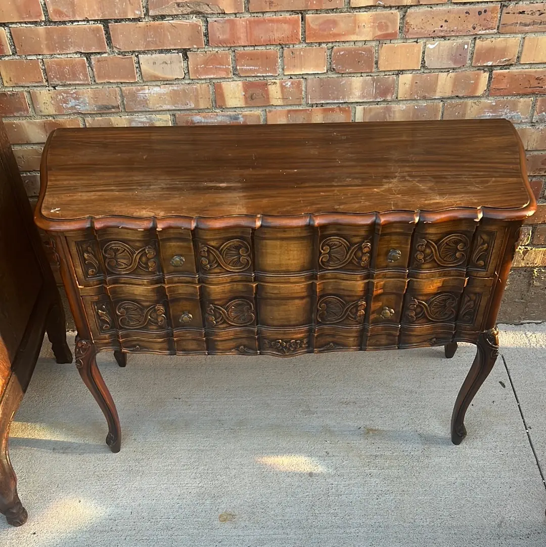 Low Shallow Country French Two Drawer Chest 1