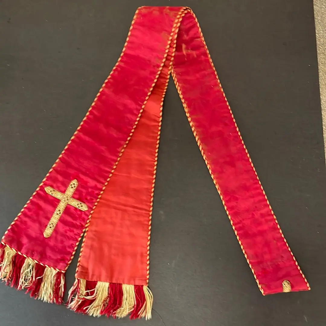 Red Stole Religious Vestment 1