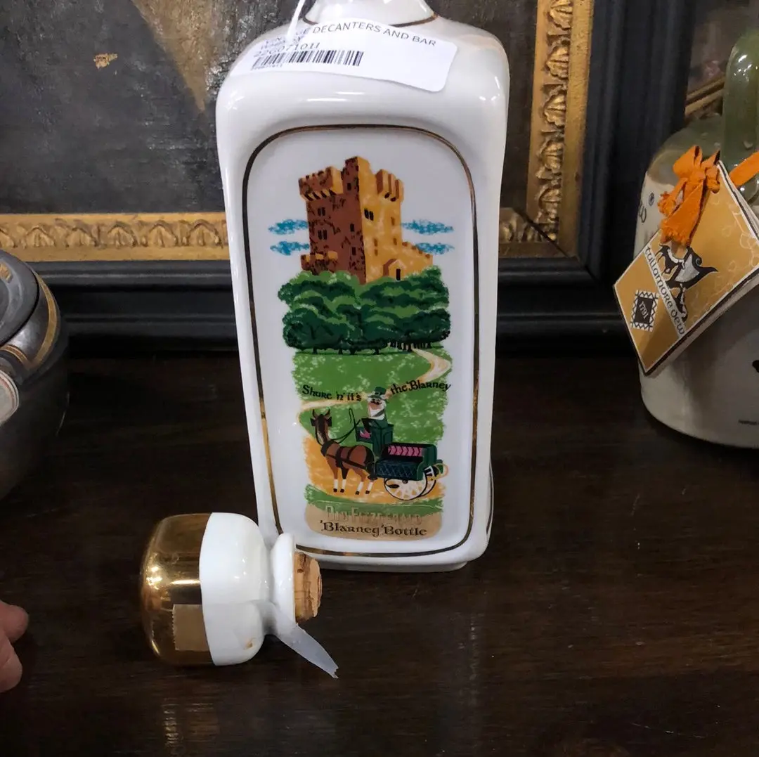 Old Fitzgerald Blarney Liquor Bottle With No Top 1