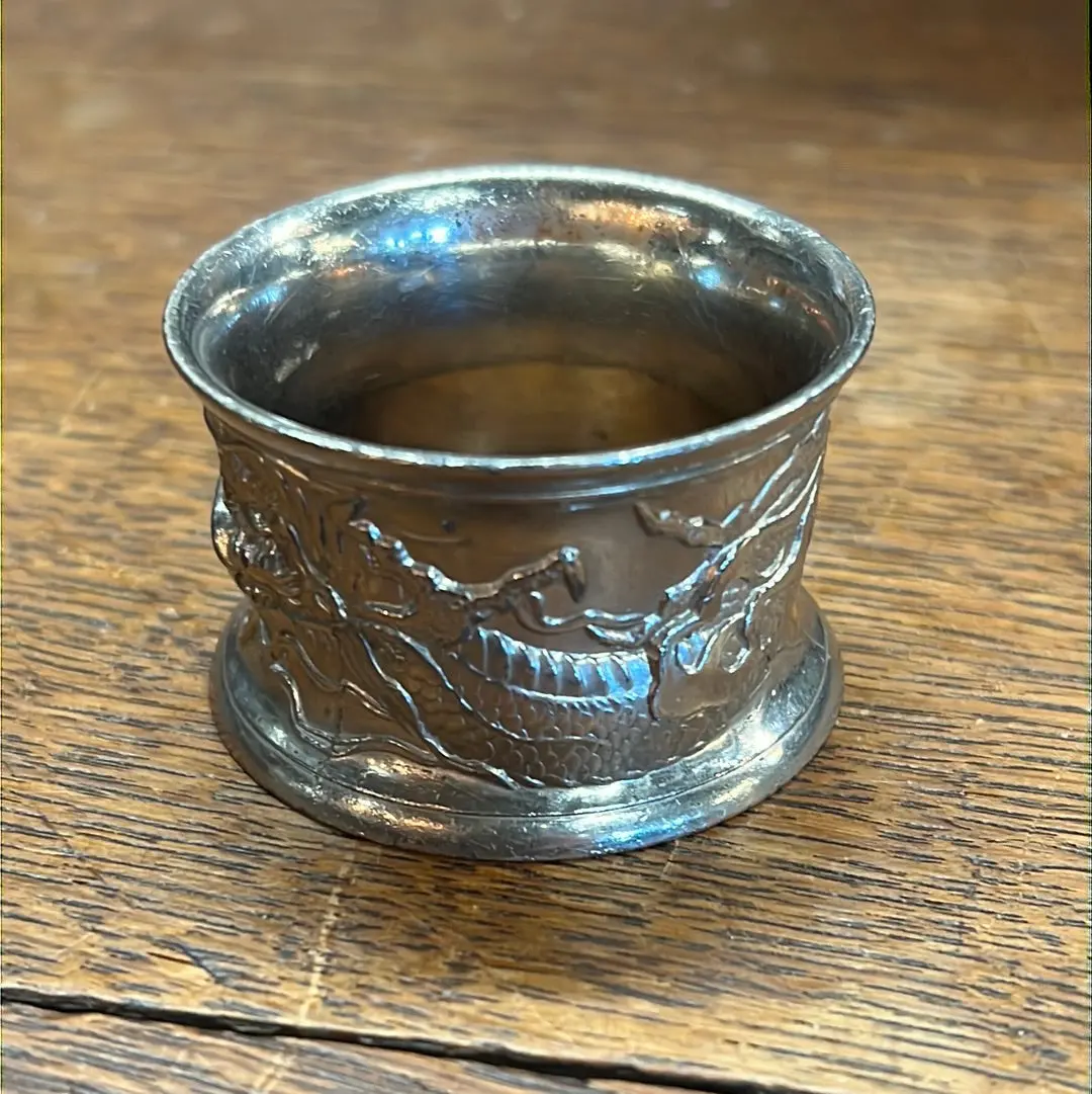 Silveplate Napkin Ring With Dragon 1