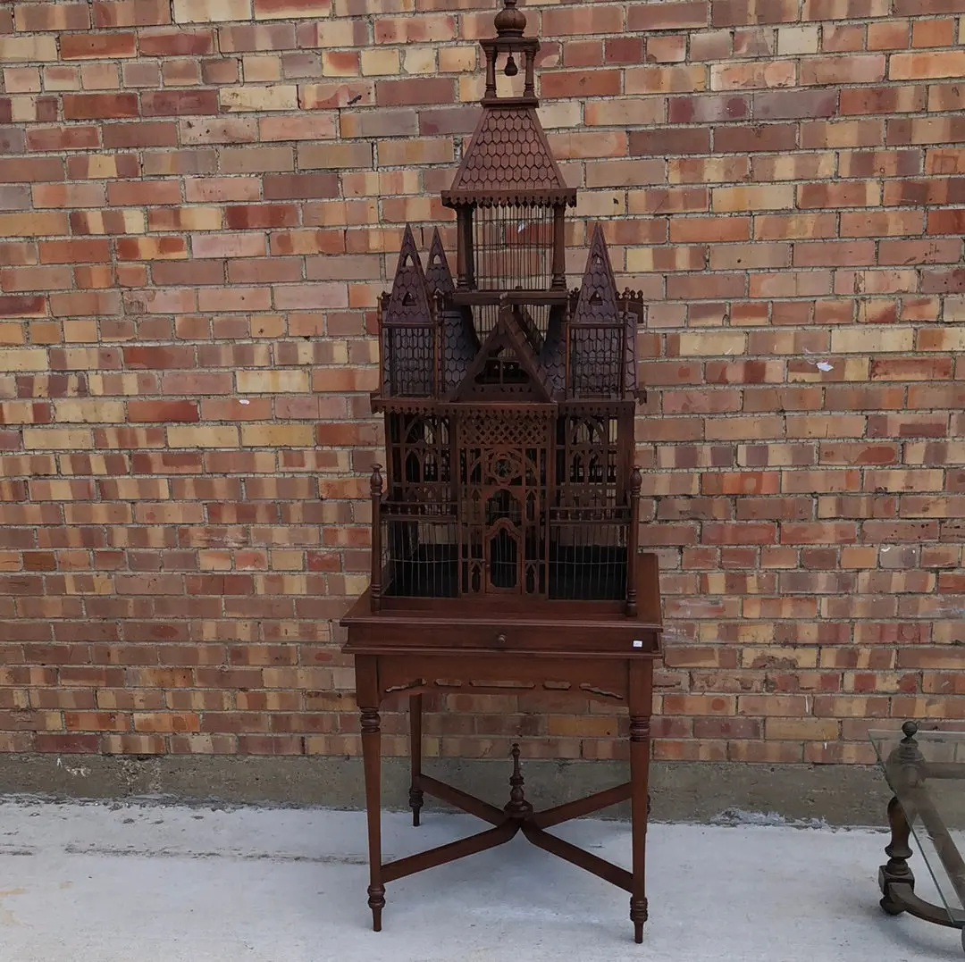Mahogany Victorian Style Bird Cage 1