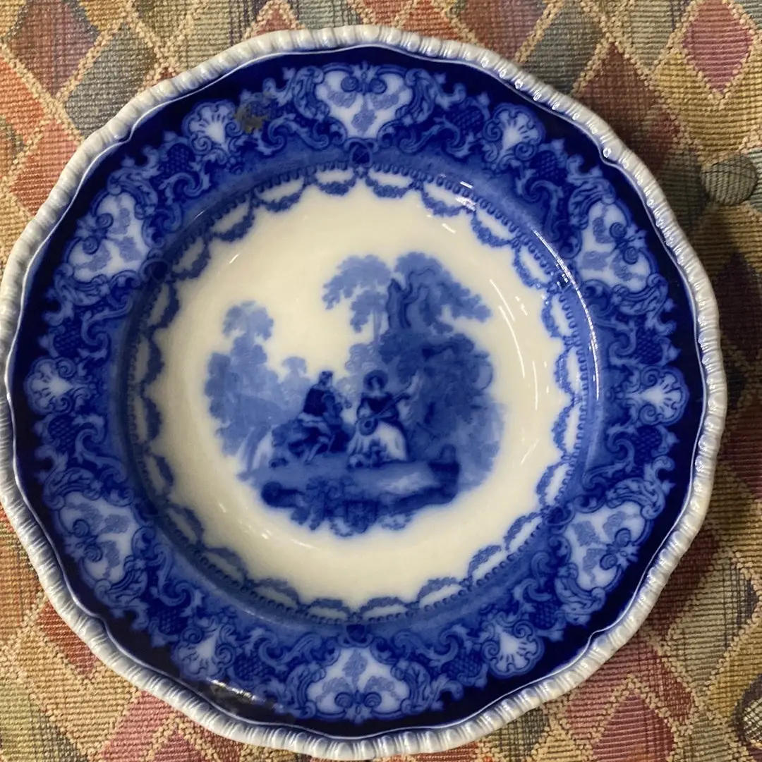 Large Dolton Watteau Flo-Blue Bowl Circa 1910 1