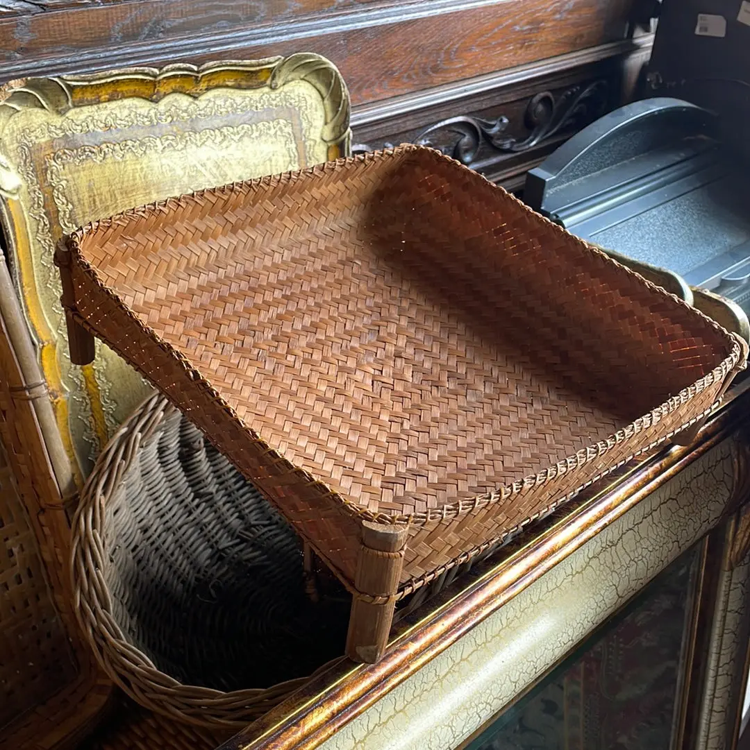 Squared Shallow Footed Basket 1