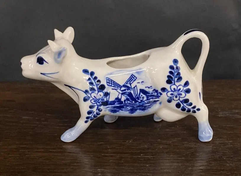 Delft Floral Cow Pitcher 1