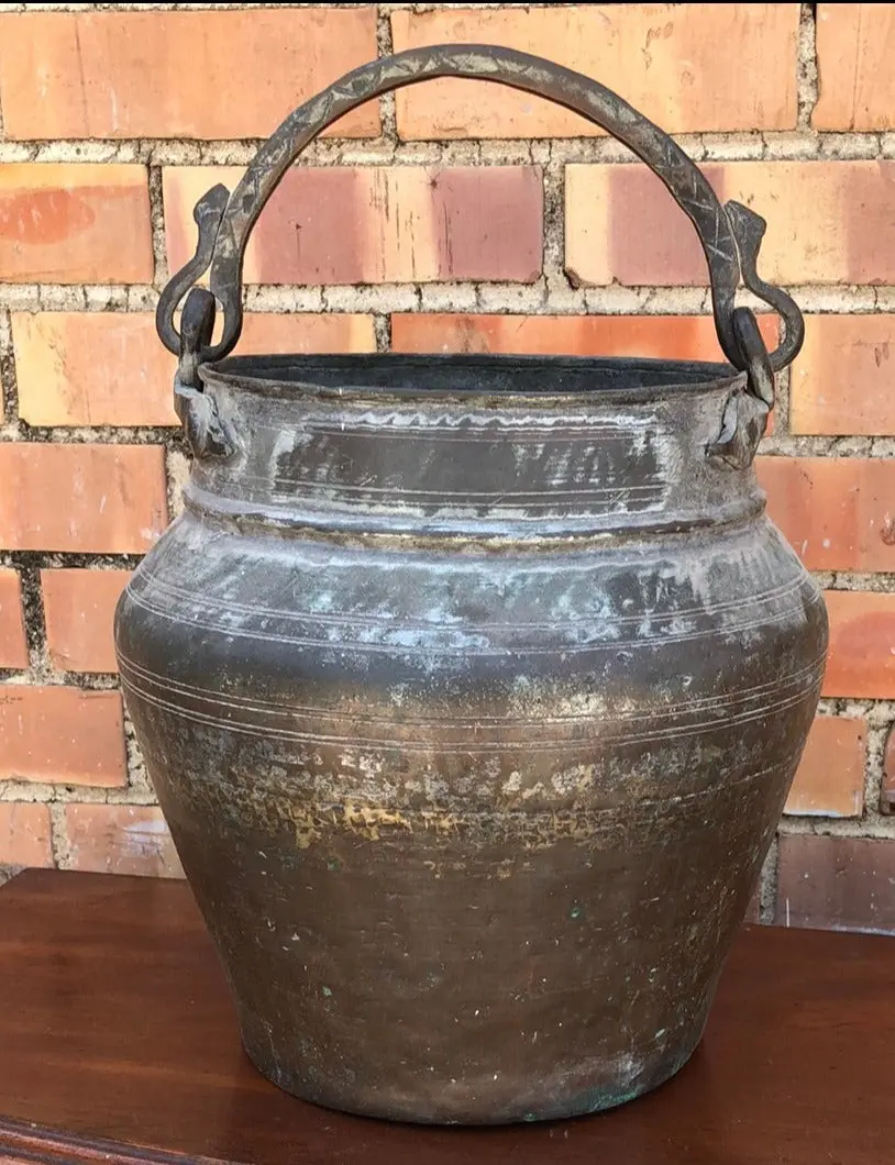 Copper And Iron Hand Made Pot 1