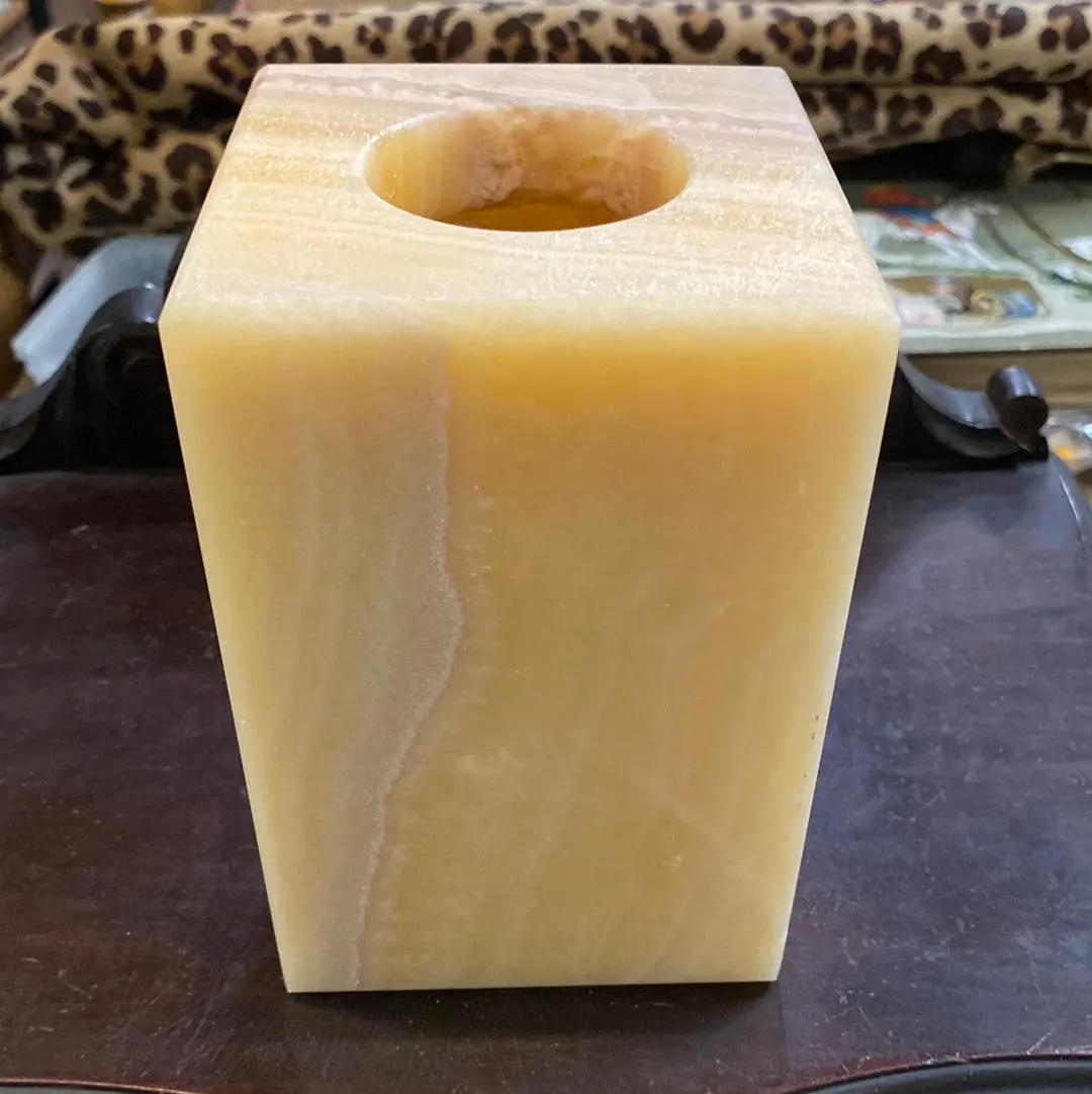 Alabaster Votive Candle Cover 1