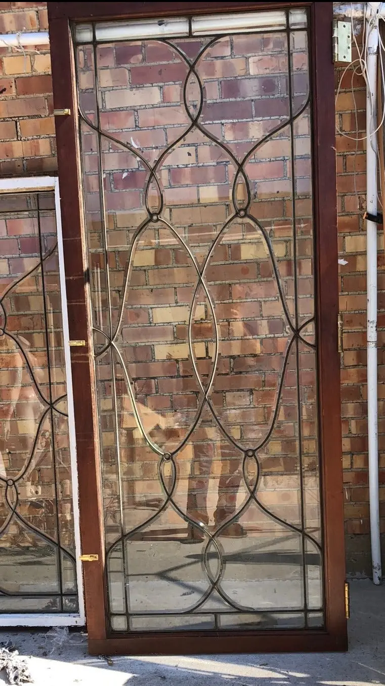 Huge Leaded And Beveled Glass Window 1