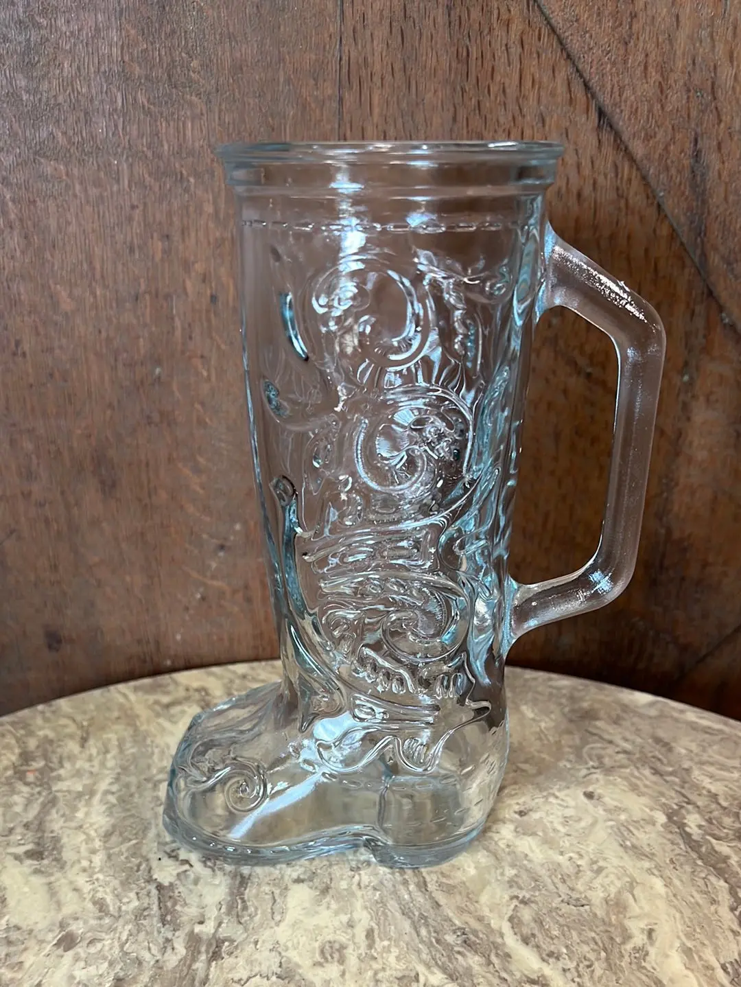 Glass Cowboy Boot Stein 1