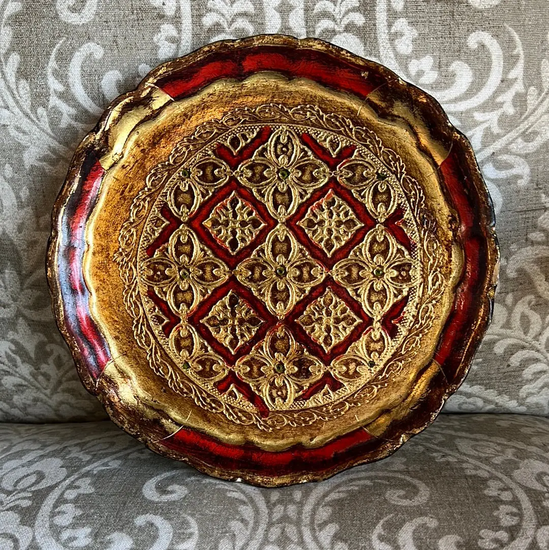 Small Round Florentine Tray 1