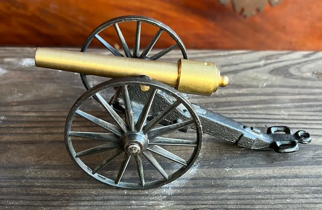 Small Brass And Cast Iron Cannon 1