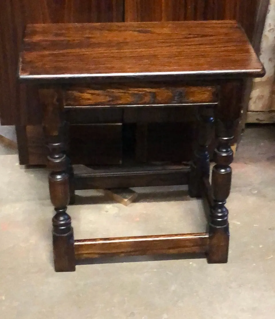 Dark Oak Pegged Joint Stool 1
