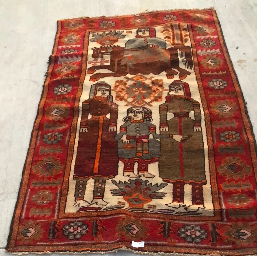 Persian Hand Tied Rug Wth Women 1