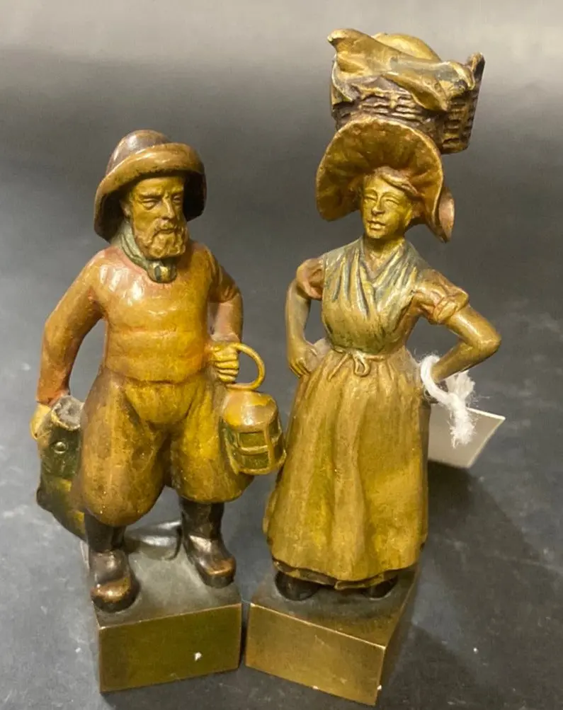 Pair Of Small Bronze Figurals 1