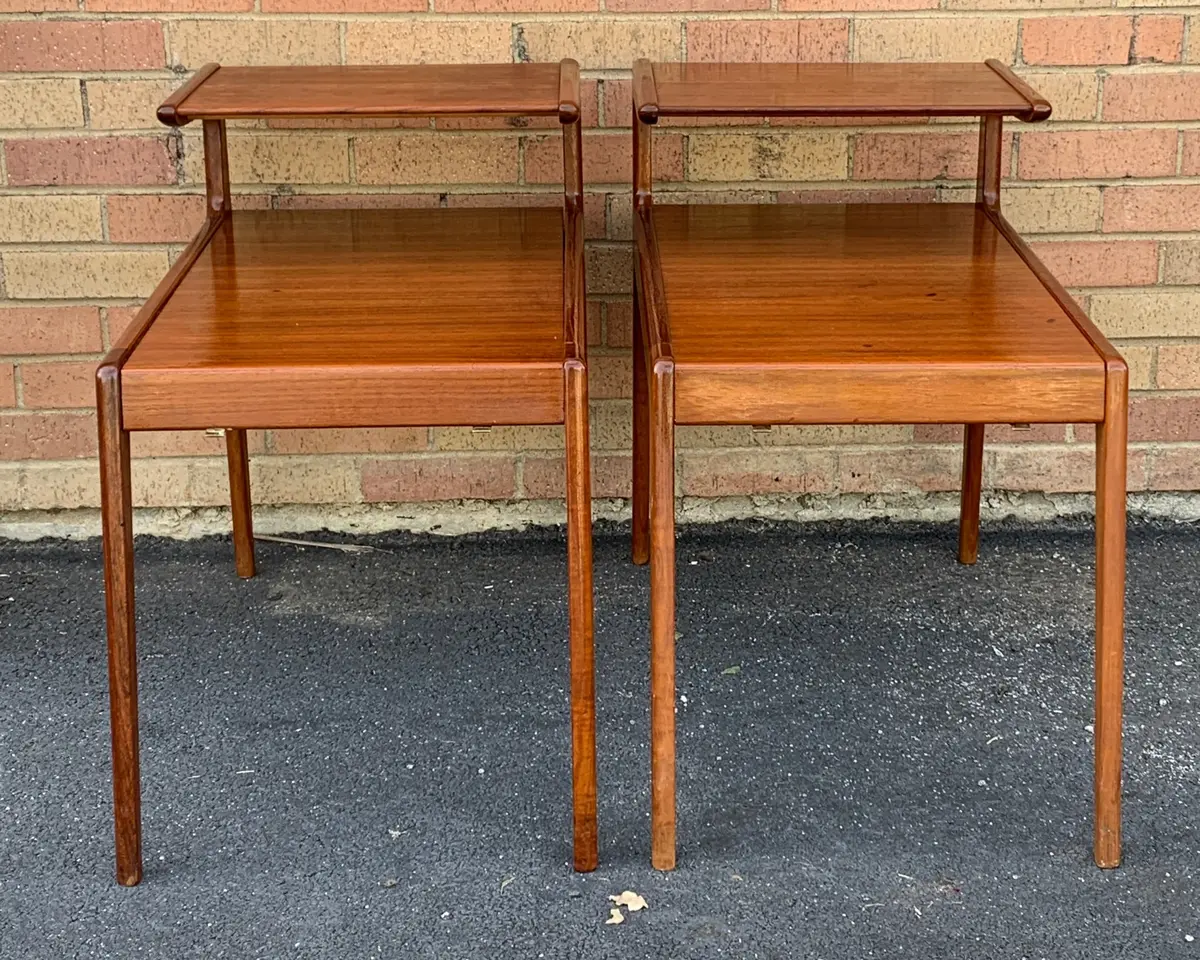 Pair Of Mid Century Modern Danish Teak End Tables 1