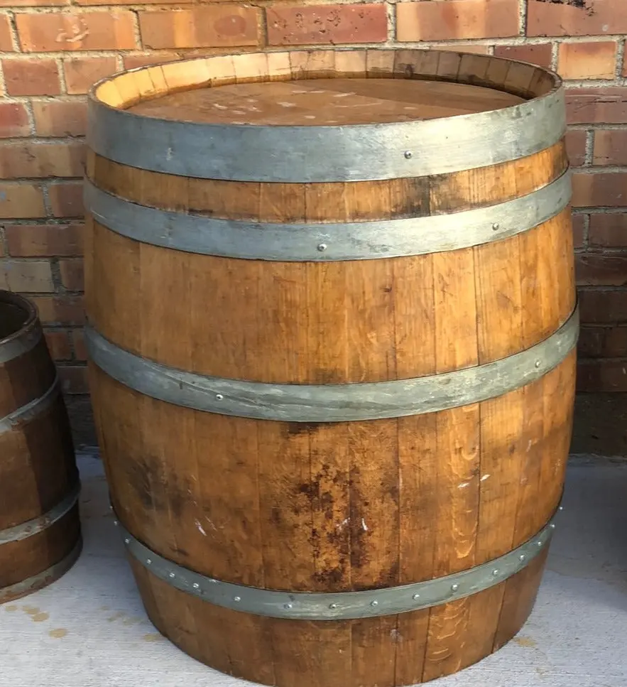 Large Oak Barrell Table 1