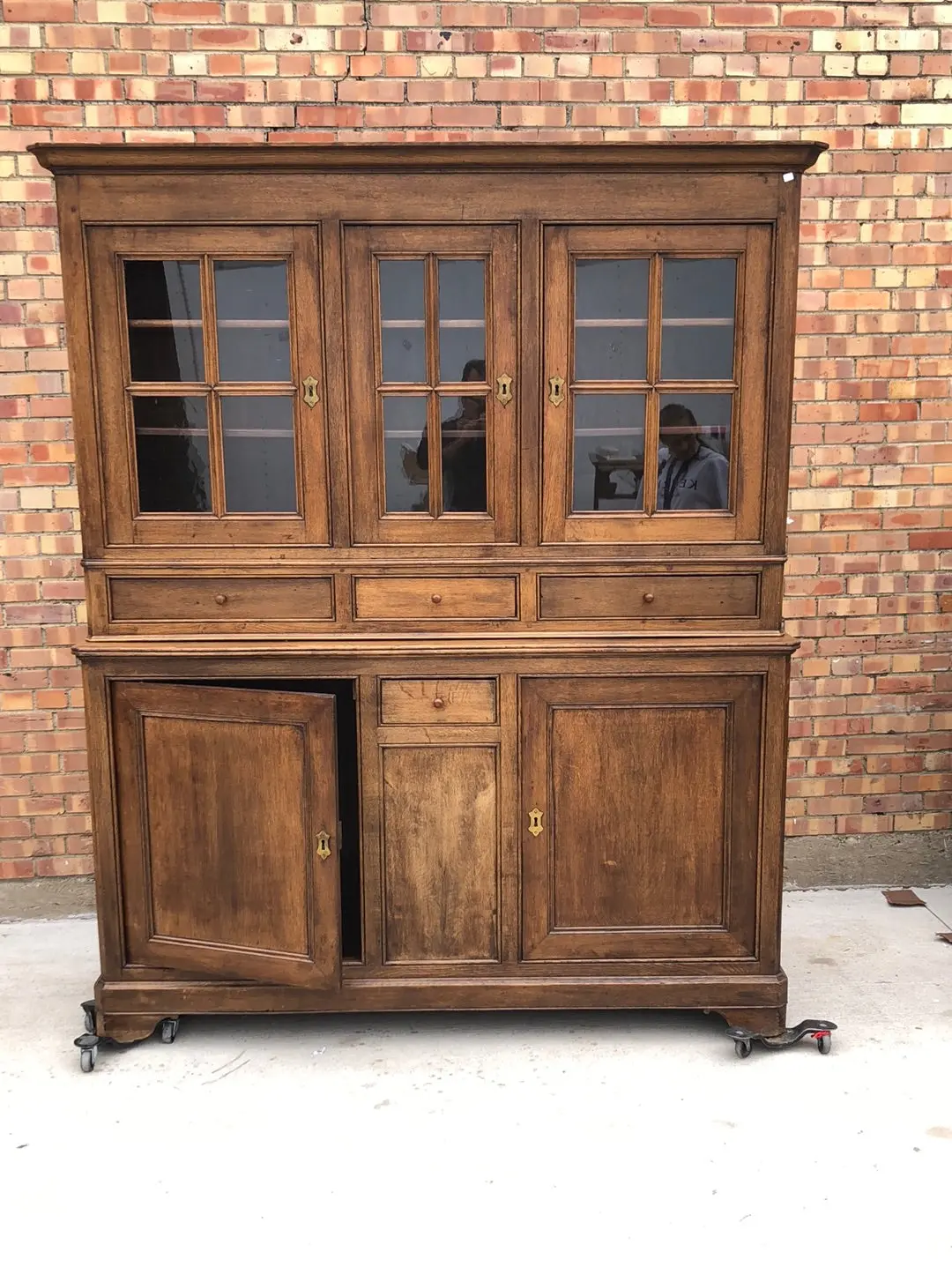 Louis Philippe 2 Piece Oak Cabinet 1